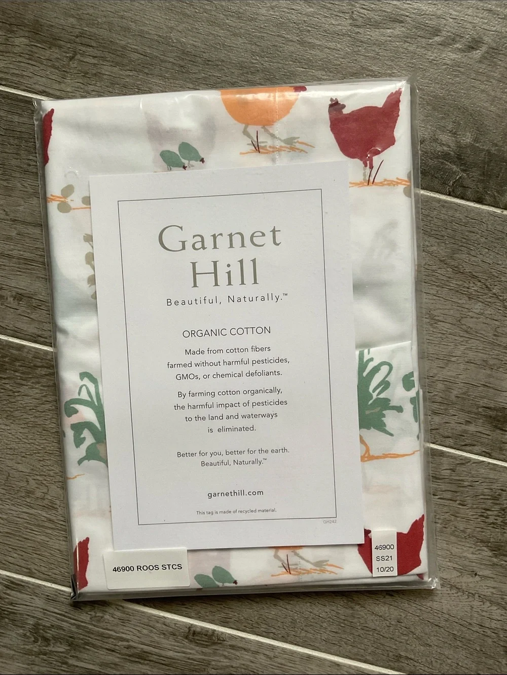 Garnet Hill Percale Rooster Pillowcases Std NWT
